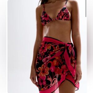 Short Sheer Scarf - Hibiscus Pink 🌺